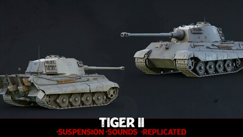 WW2 Tank - Tiger 2 - Advanced Tank Blueprint [UE4]