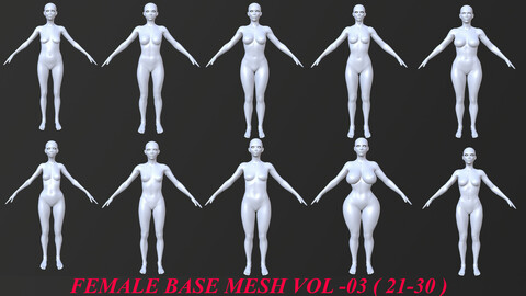 10 FEMALE BASE MESH 21-30