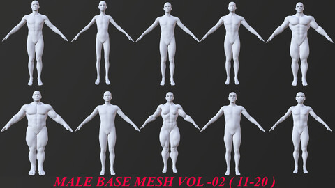 10 MALE BASE MESH 11-20