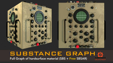 HardSurface substance 3d designer graph + model + free .sbsar material