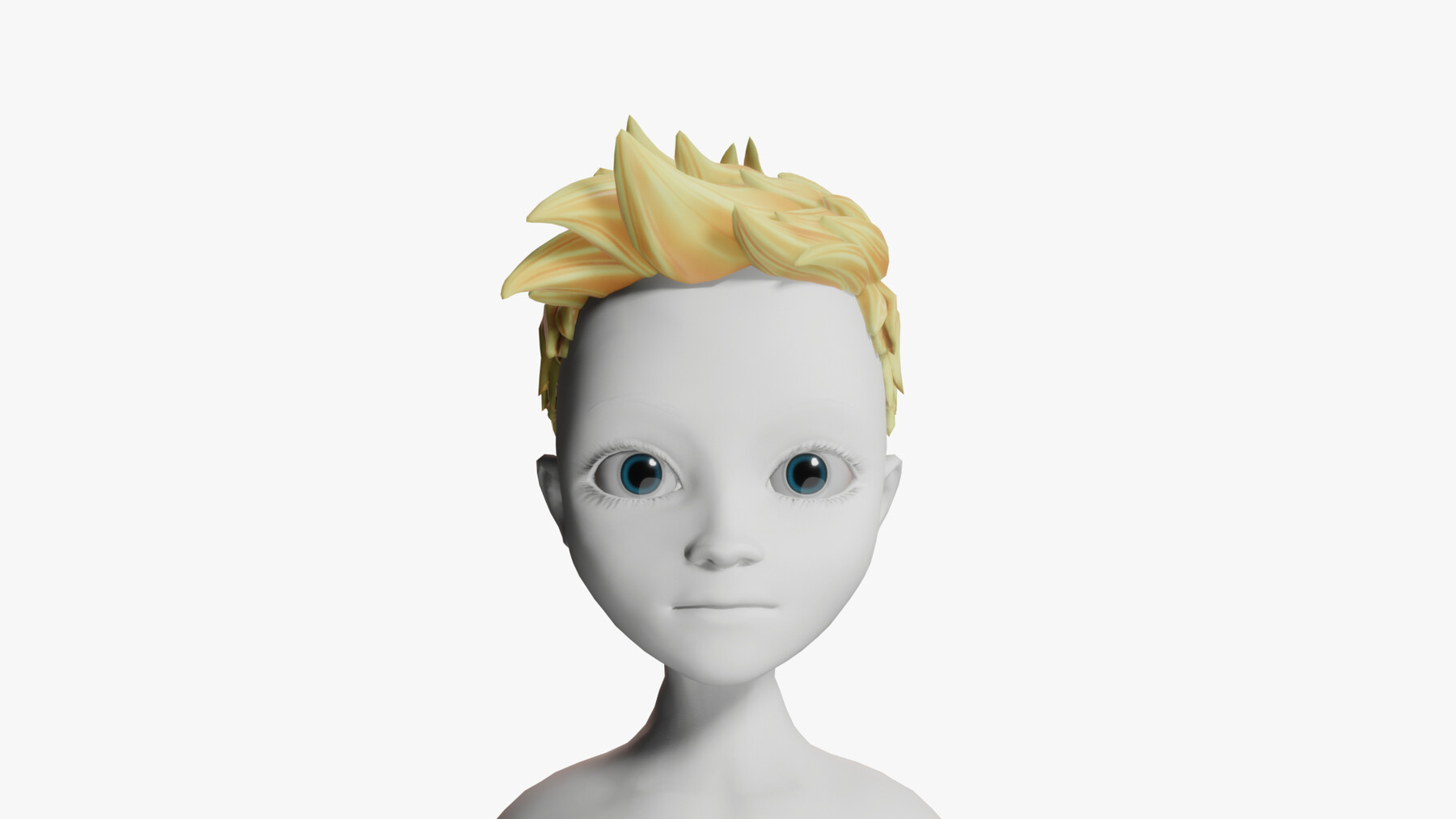 ArtStation - 3D Stylized cartoon hair style for Man 1 | Resources
