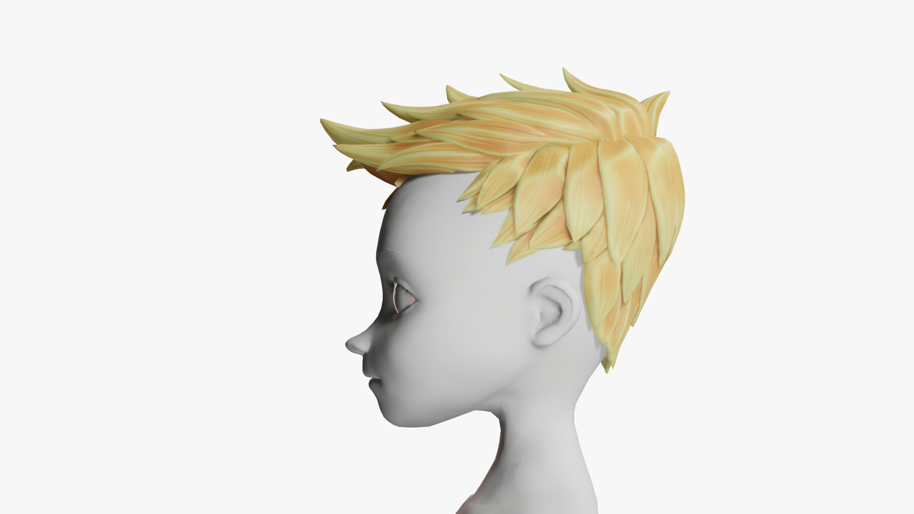 Anime Male Hairstyle 3D Model By Nickianimations, 60% OFF