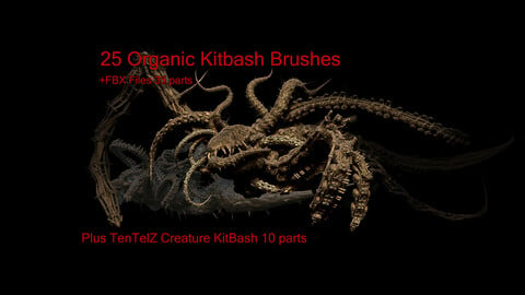25 Organic stuff Kitbash plus TenTelZ_Creature_KitBash 10 parts