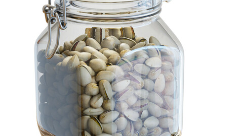 3D Model / Food Set 18 / Fido Jar with Pistachios