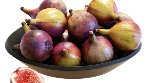 3D Model / Food Set 22 / Bowl of Figs