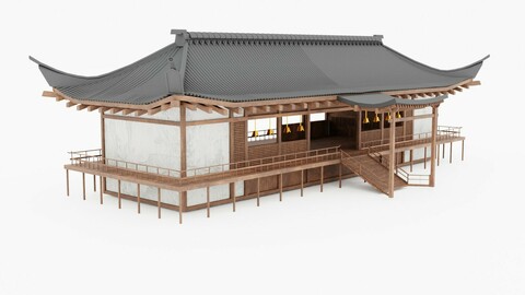 JAPAN TRADITIONAL BUILDING Low-poly