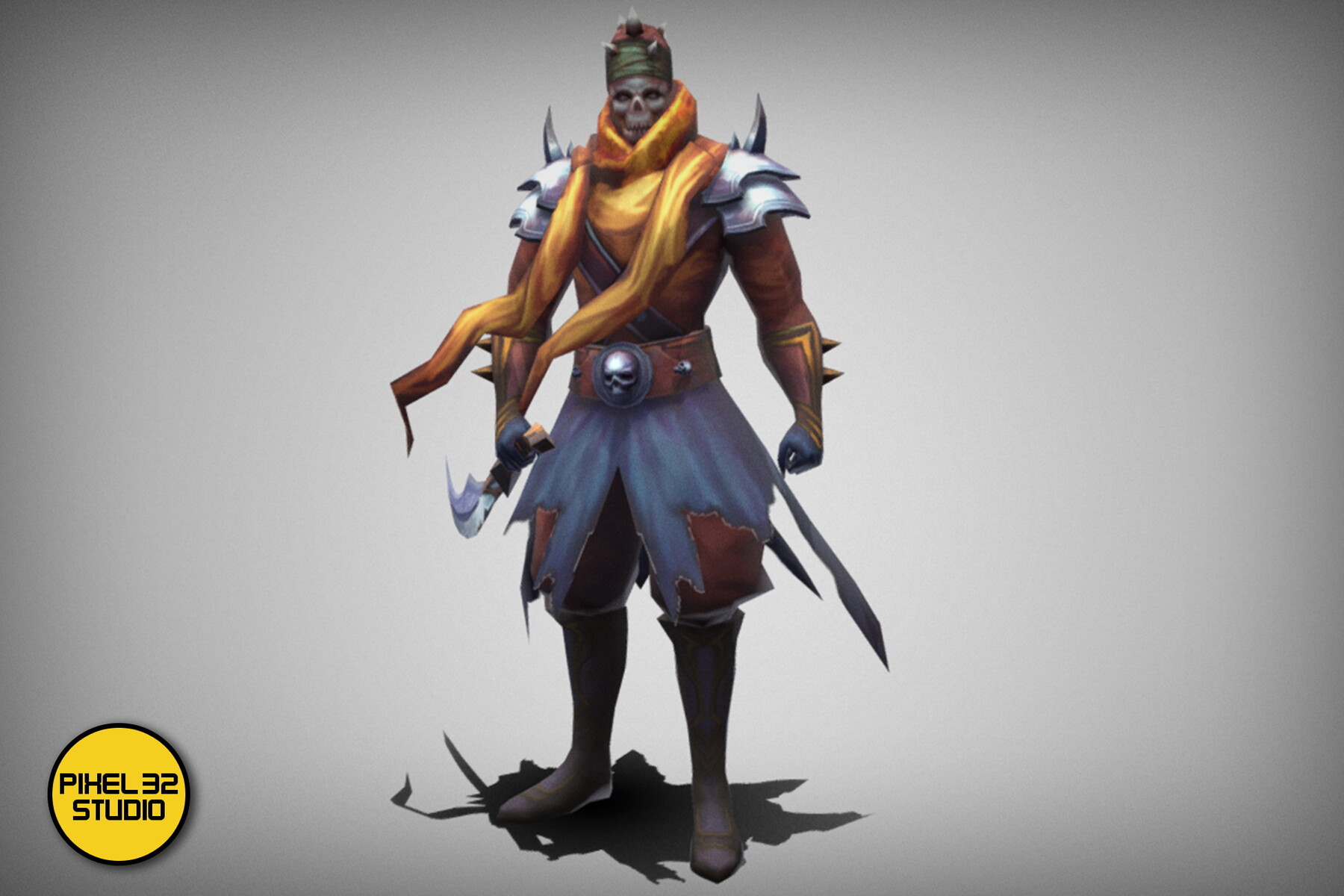 ArtStation - Dungeon Fantasy Monster - Desert Skeleton Assassin | Game ...