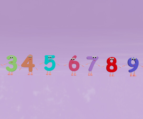 ArtStation Rigged Numbers Resources