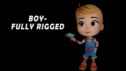 Cartoon Boy 2 fully rigged