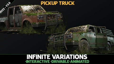 Pickup Truck - Procedural Vehicles [UE4] [UE5]