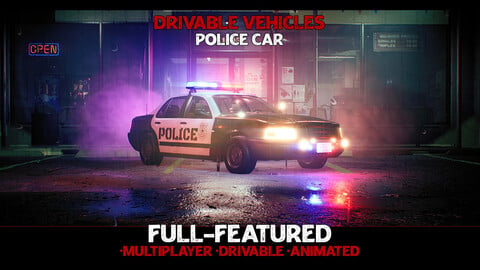 Police Car - Drivable [UE4] [UE5]