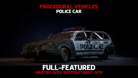 Police Car - Interactable Vehicles [UE4] [UE5]