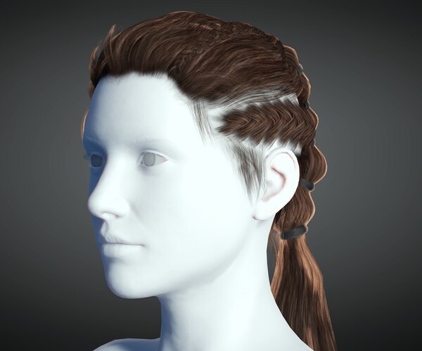 ArtStation - Realistic Hair Braid Viking Realtime | Game Assets