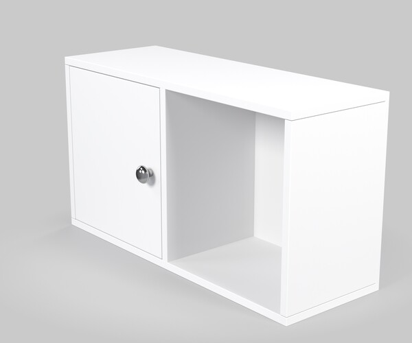 ArtStation Wall Shelf with Door Resources