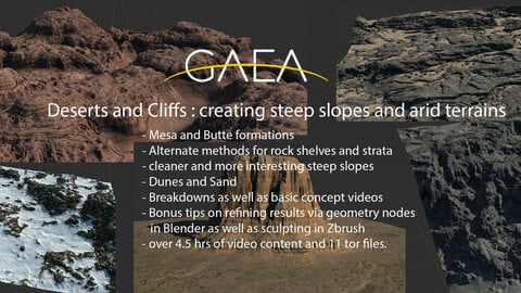 Deserts and Cliffs : creating steep landforms and arid terrains in Gaea