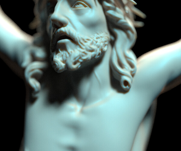 ArtStation - Crucifixion Jesus Christ Statue Sculpture Christian Cross ...