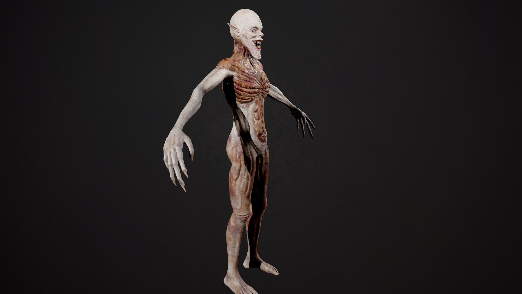 3D model Goul Zombie VR / AR / low-poly