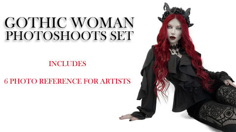 Gothic Woman Photoshoots Set