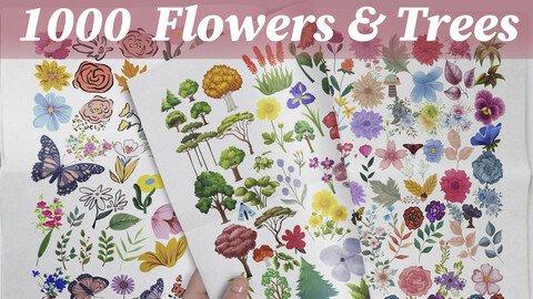 1000  Flowers & Trees