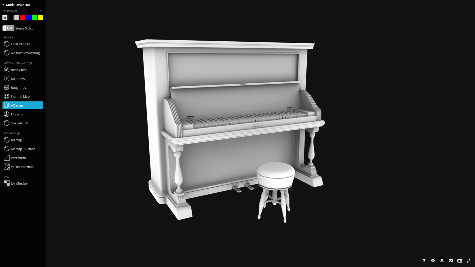 White grand piano 3d model 3ds max files free download - modeling