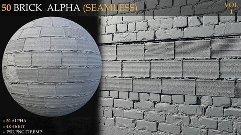 50 Brick Alpha (seamless)-VOL 1