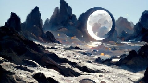 Moonscape ancient portal
