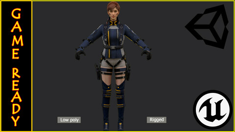 Lucy _ Warrior Female Game Ready Character