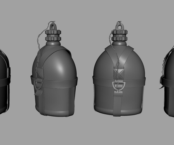 ArtStation - military water bottle | Resources