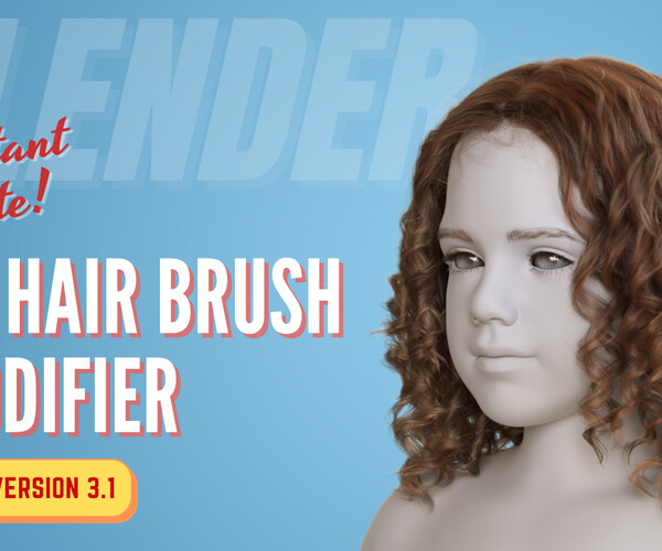 3d hair brush blender free download