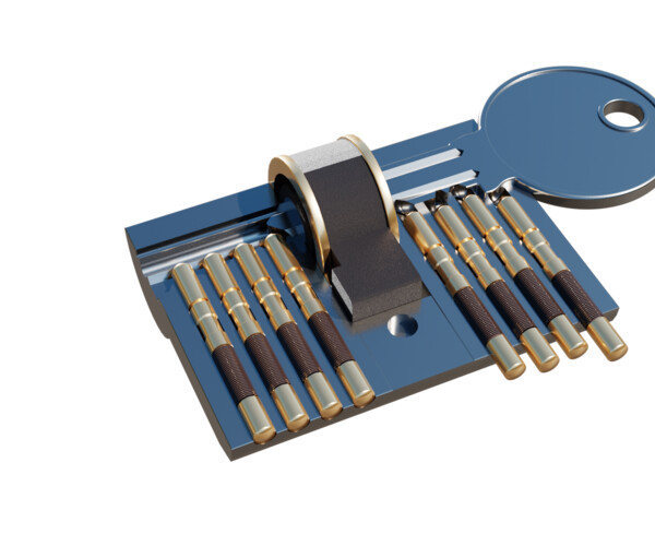 ArtStation CrossSection of Door Lock Resources
