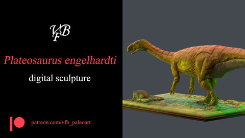 Plateosaurus egelhardti - Statue for 3D printing