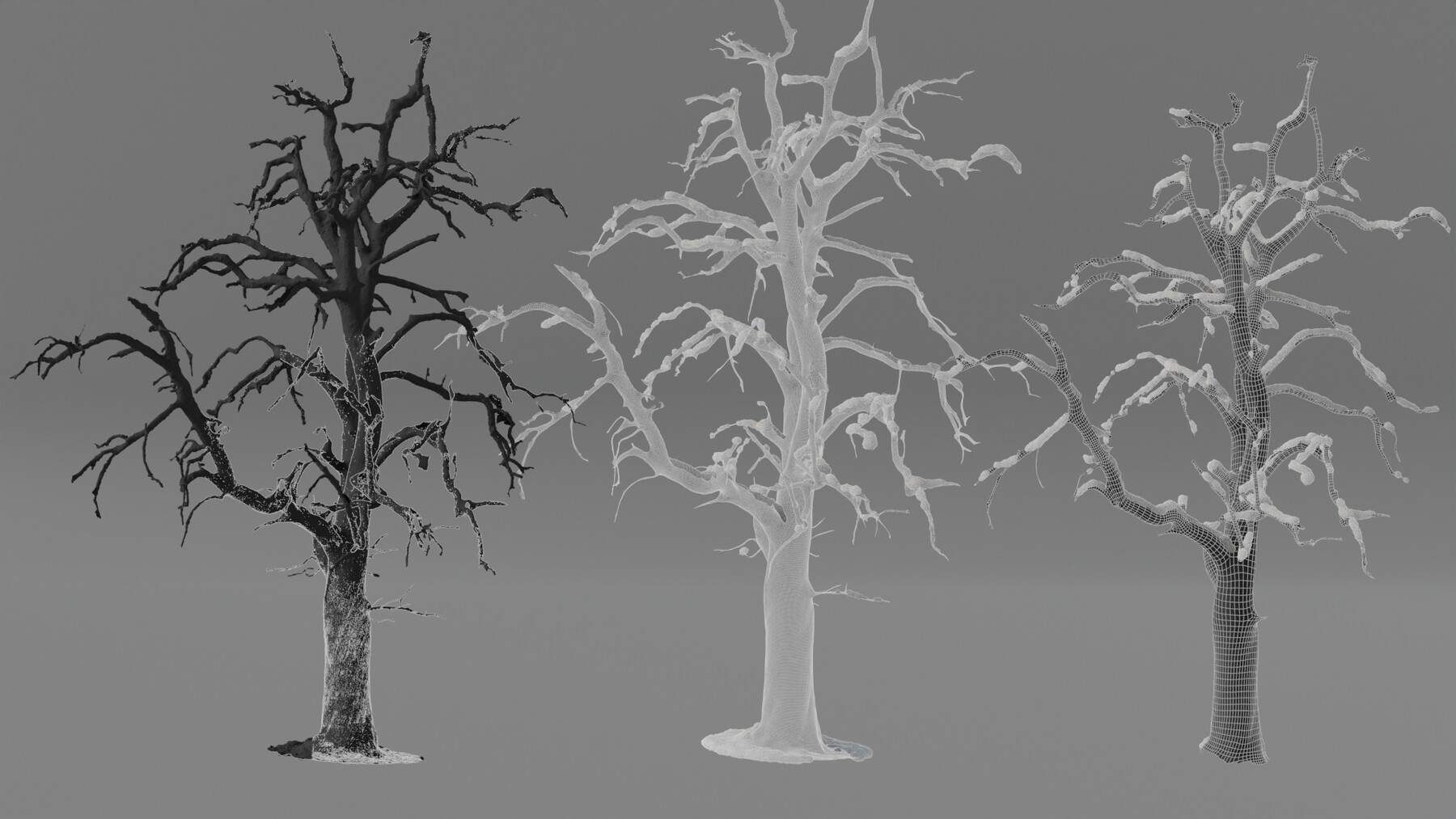 ArtStation - Photorealistic Snowy Apple Trees | Game Assets