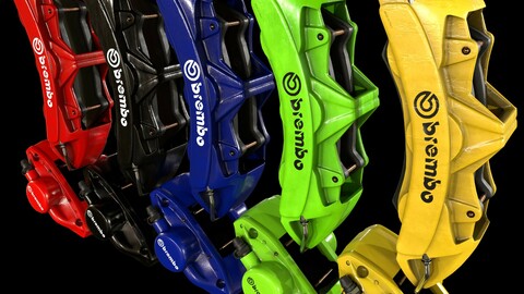 ArtStation - AP Racing Caliper CP9665 2 colour and Dirt Map | Resources