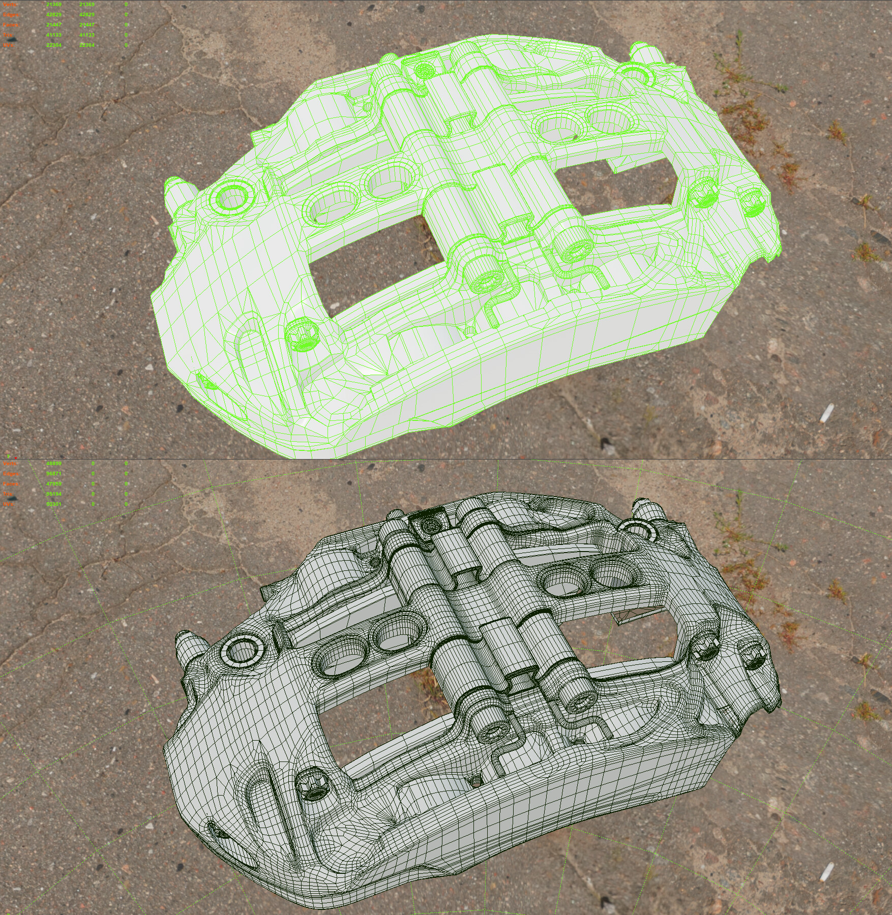 ArtStation - AP Racing Caliper CP9665 2 colour and Dirt Map | Resources