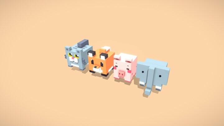 ArtStation - cube animals collection | Game Assets