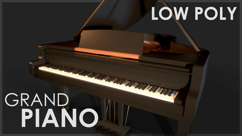 Grand Piano / Low Poly