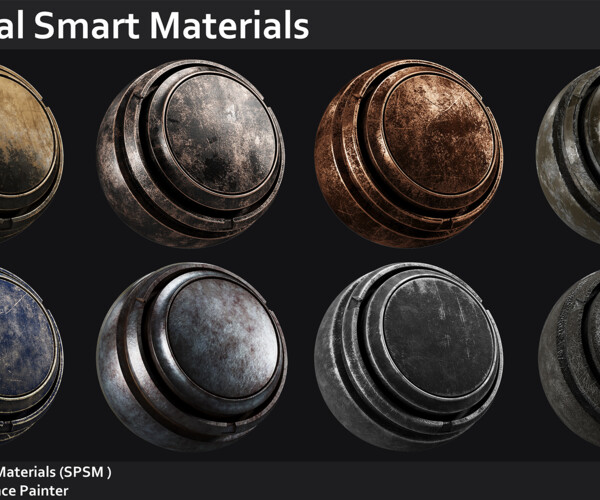 ArtStation - 55 Metal Smart Materials_Vol3 | Game Assets