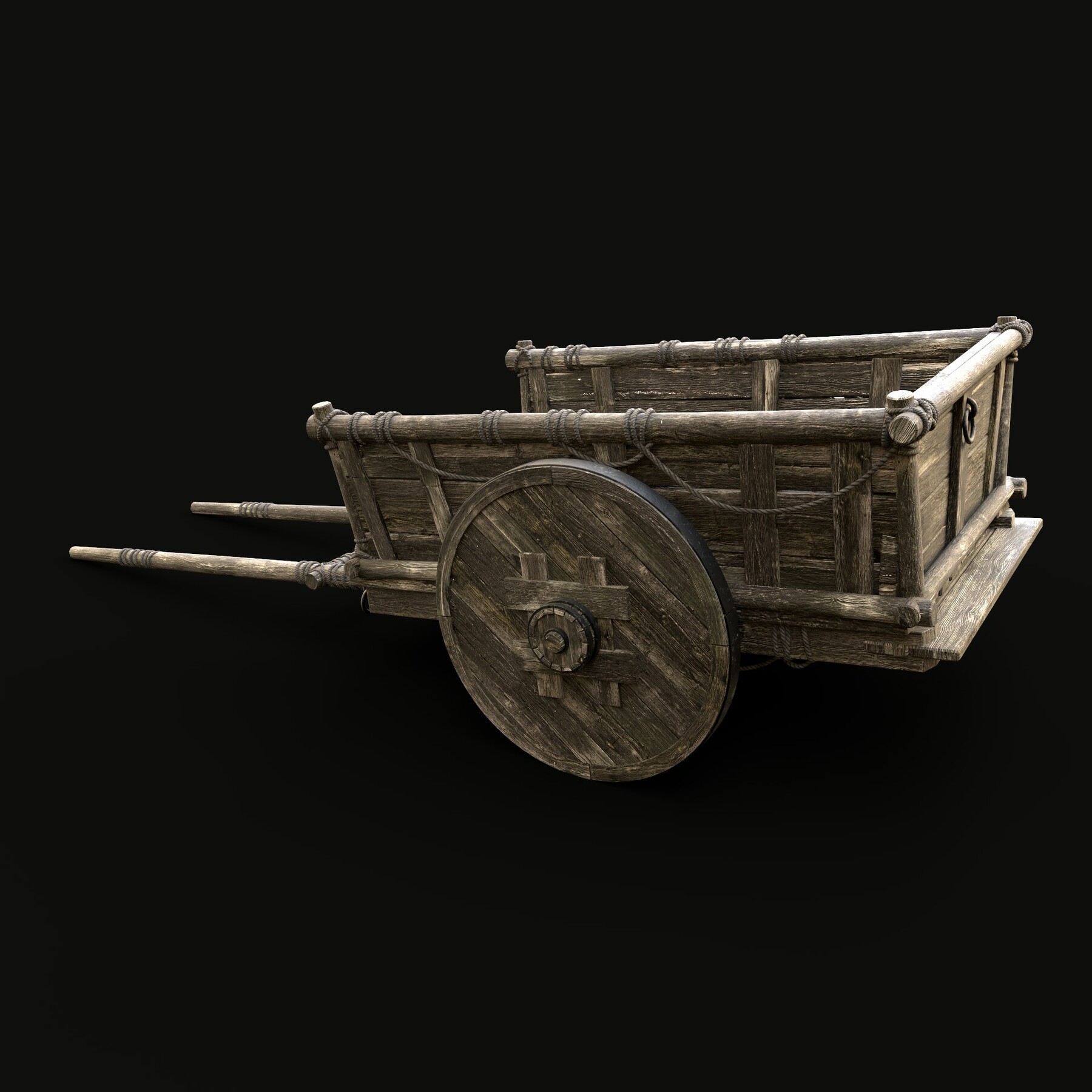 ArtStation - CART WAGON HORSE CAR CARGO WOODEN MEDIEVAL PACK COLLECTION ...