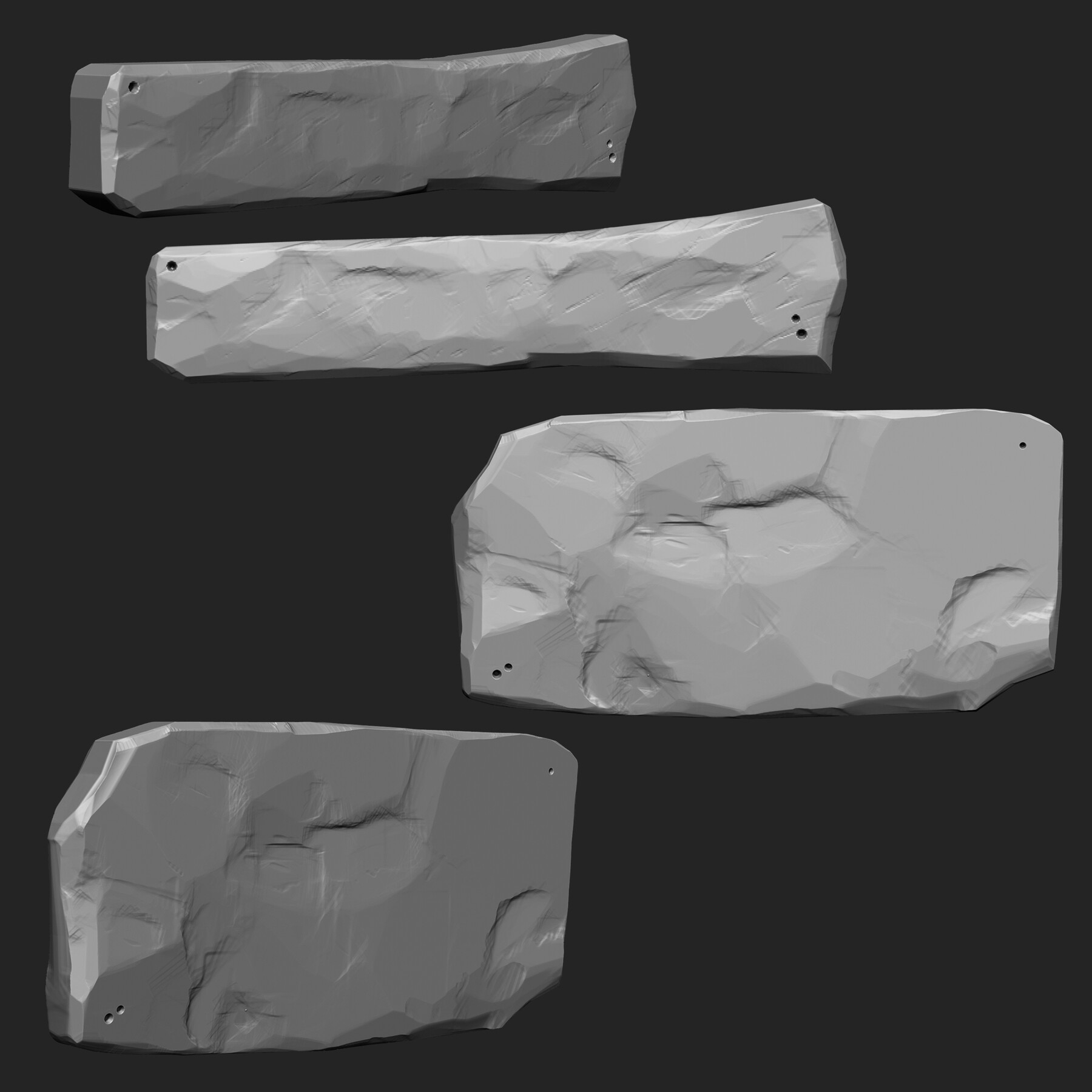 ArtStation - Stylized Stone IMM Brushes 50 in one Vol. 4 | Brushes