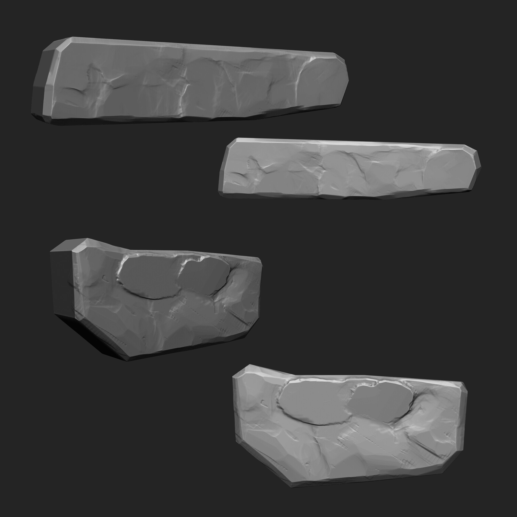 ArtStation - Stylized Stone IMM Brushes 50 in one Vol. 4 | Brushes