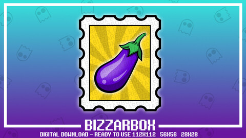 Twitch Emote: Eggplant Stamp