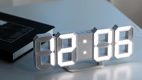 Brightness Control 3D LED Clock