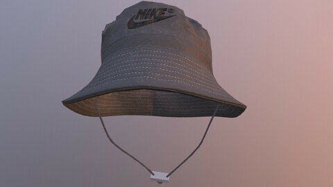 NIKE BUCKET HAT low-poly PBR