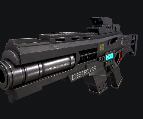 ArtStation - 3d Scifi Rifle | Game Assets