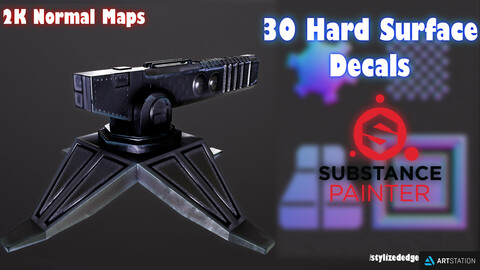 30 Hard Surface Decals(2K Normal Maps)