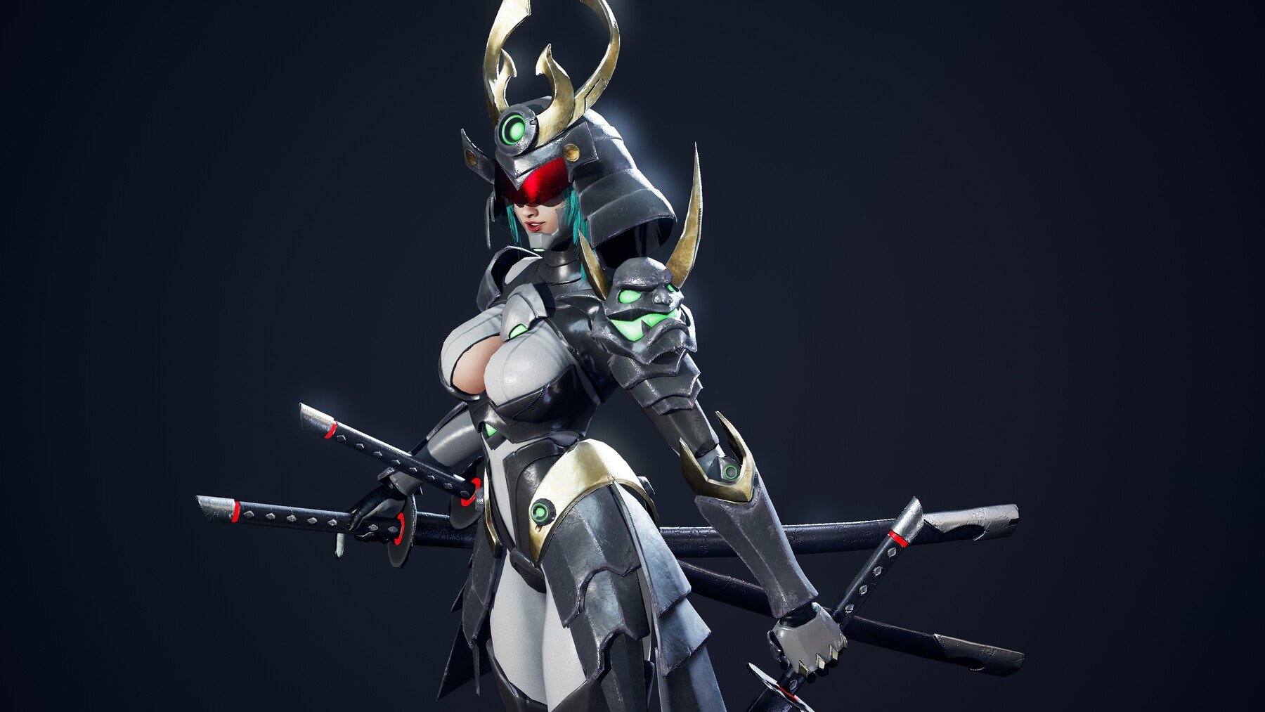 ArtStation - Cyber Ninja Girl - Game Ready Low-poly 3D model | Game Assets