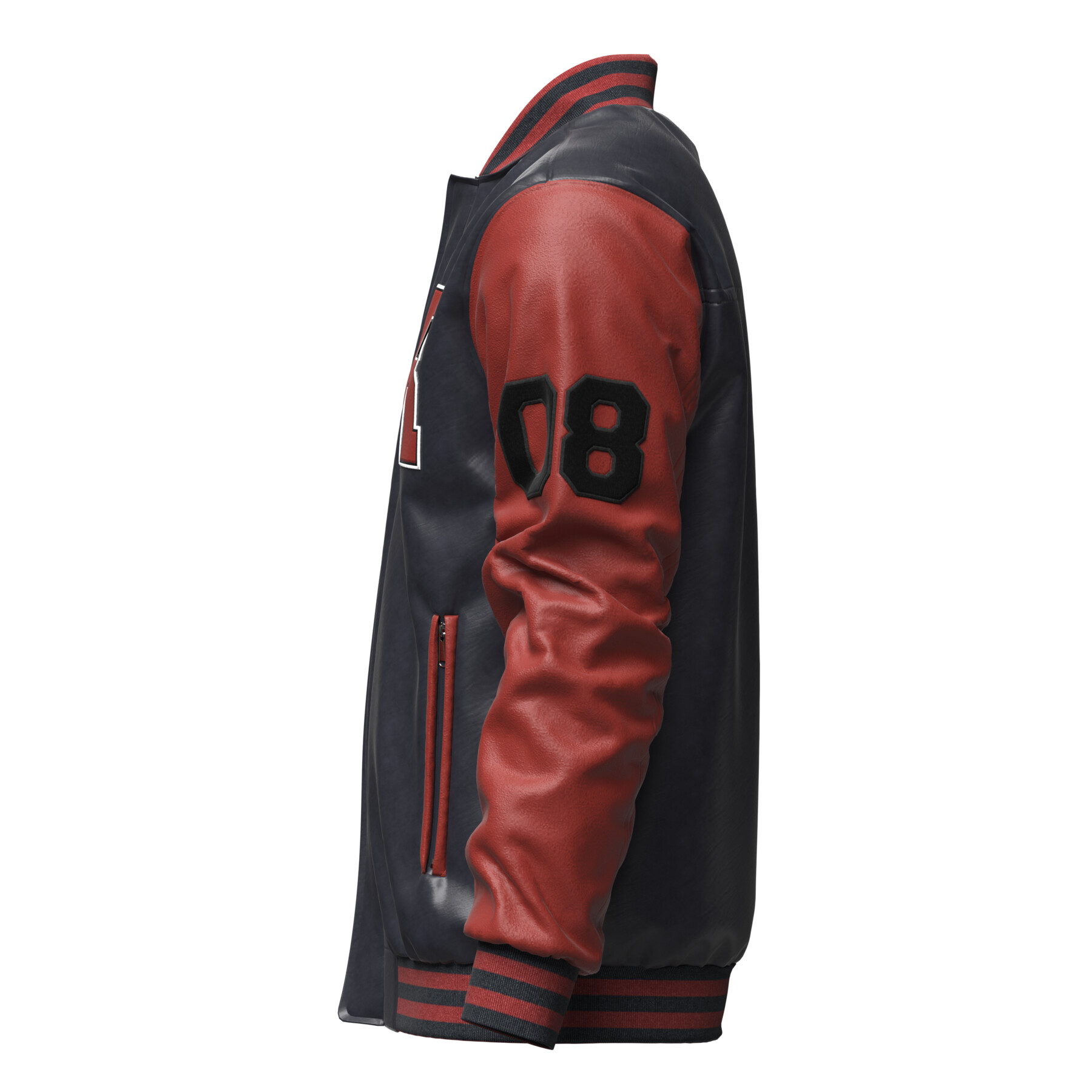 Vogstyle Men's PU Leather Varsity College Baseball Jacket Baseball Bomber Coat