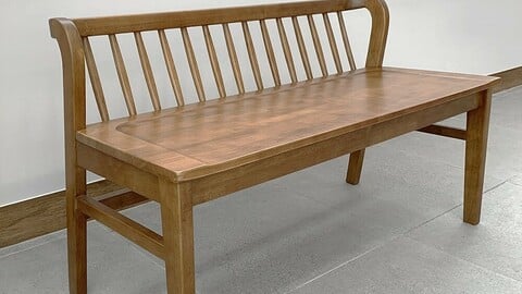 Pantheon solid wood bench for 2