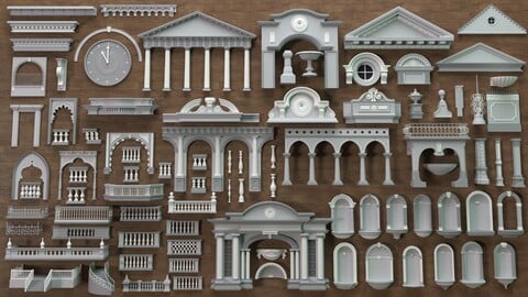 Building Facade Collection 7 - 88 pieces