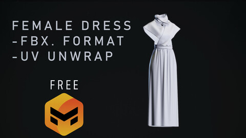 Female Dress 3D Model-FREE